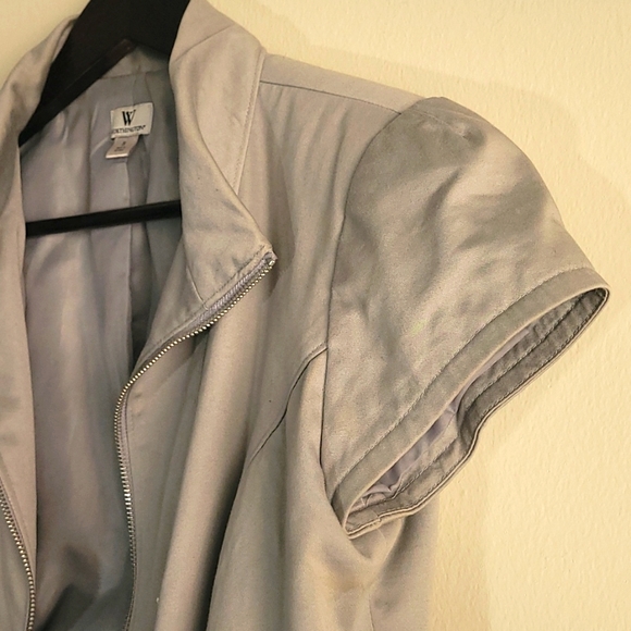 Worthington Short Sleeve Flair Waist Jacket Size Small - Picture 8 of 9